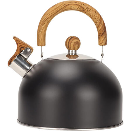 Paslanmaz Çelik Demlik Siyah Renk 