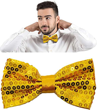 Altın Payetli Pullu Papyon 