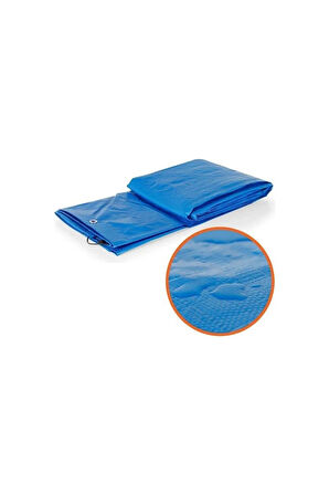UV li Çift Lamineli Çadır Branda Örtü Gölgelik Mavi/Beyaz En: 2 mt den 8 mt ye Mavi-2 x 5
