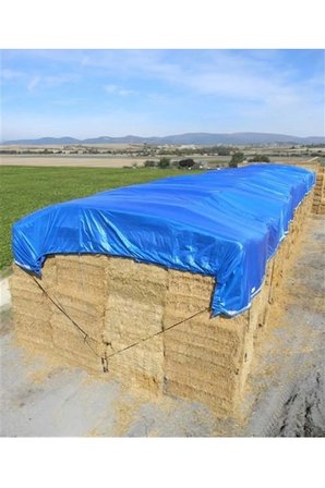 UV li Çift Lamineli Çadır Branda Örtü Gölgelik Mavi/Beyaz En: 2 mt den 8 mt ye Mavi-3 x 5