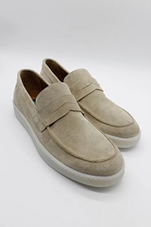 Bej Hakiki Deri  KAUCUK Taban Ayakkabı