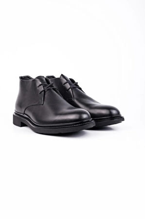 Siyah %100 Deri Analin Bağcıklı Classic Ayakkabı 1033245162