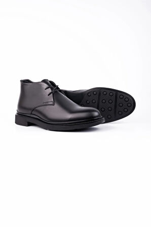 Siyah %100 Deri Analin Bağcıklı Classic Ayakkabı 1033245162