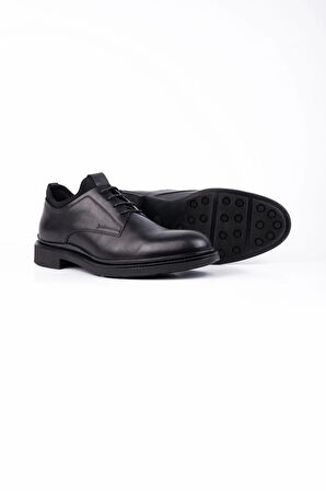 Siyah %100 Deri Analin Bağcıklı Classic Ayakkabı 1033245163