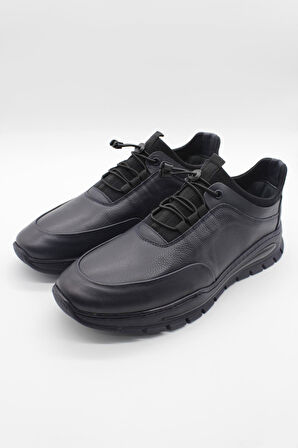 Koyu Lacivert %100 Deri Analin Bağcıklı Casual Ayakkabı 1033245165