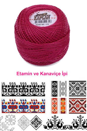 Kaplan Etamin Ve Kanaviçe İpi 8 No Kod/Renk: 115 - Royaleks