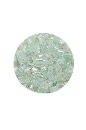 Kesme Cam Boncuk 2mm - 60 Gram - Şeffaf Beyaz - BNC368