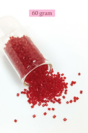 Kesme Cam Boncuk 2mm - 60 Gram - Bordo - BNC389