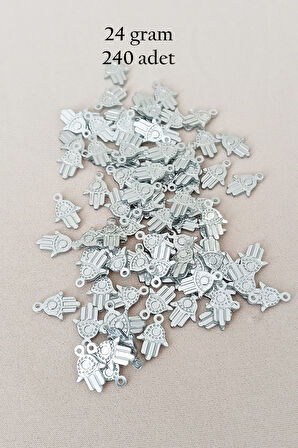 Oya Abiye Bileklik Kolye Pleksi Metalik Plastik Pul Gümüş Renk 24 gram 240 adet - BNC586