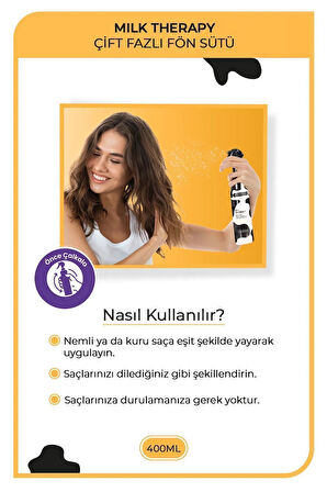 Milk Therapy Çift Fazlı Kondisyoner Fön Suyu 400 ML - mrfs