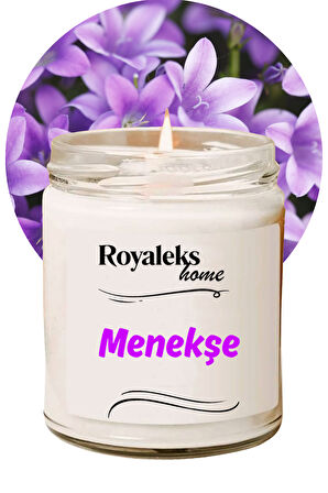 Doğal Özel Seri Kokulu Dekoratif Kavanoz Mum 210 cc - Menekşe Esansı - RYL