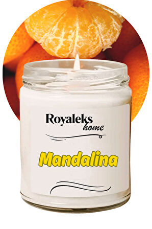 Doğal Özel Seri Kokulu Dekoratif Kavanoz Mum 210 cc - Mandalina Esansı - RYL