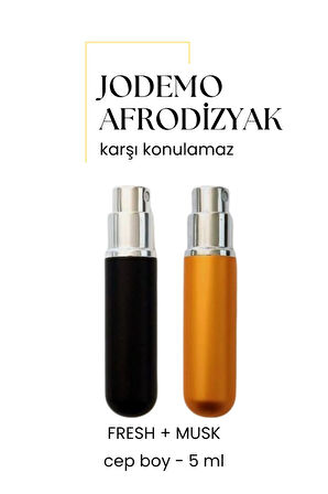 2 Adet Afrodizyak Etkili Erkek Parfüm Cep Boy Musk + Fresh 5ml