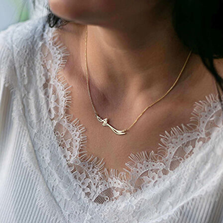 Hz.Ali Zülfikar Kılıcı Gümüş Kolye - Altın