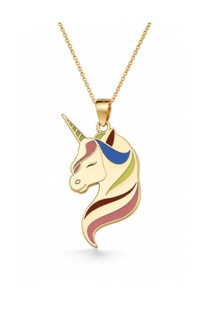 Unicorn Kolye - Altın