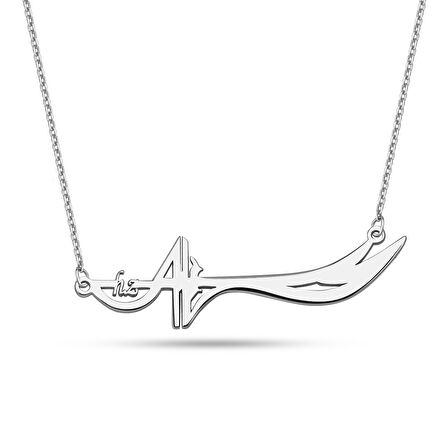 Hz.Ali Zülfikar Kılıcı Gümüş Kolye - Gümüş