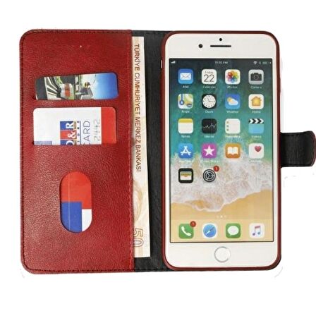 Gpack General Mobile Gm 10 Kılıf LocaL Cüzdan Standlı Kartvizitli