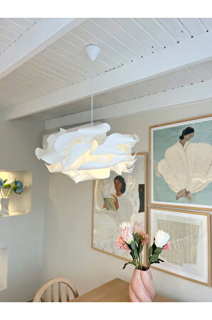 Vehha Tasarım Eva Beyaz Modern Sarkıt Avize