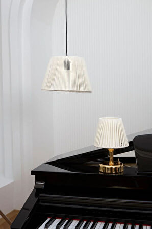 Modern Beyaz Deri Avize