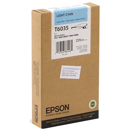 Epson T6035-C13T603500 Açık Mavi Orijinal Kartuş