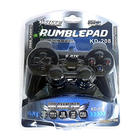 USB GAME PAD JOYSTICK TİTREŞİMLİ ANALOG OYUN KOLU 