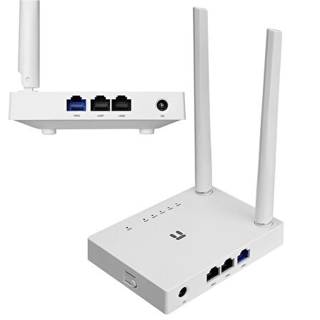 300MBPS 2.4GHZ 1*WAN+2*LAN 2*5DBI ANTEN AP+REPEATER+WISP SMART KABLOSUZ ROUTER 