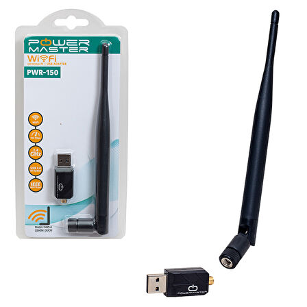 150 MBPS 7601 İŞLEMCİLİ USB KABLOSUZ ANTENLİ WİFİ ADAPTÖR CDLİ 
