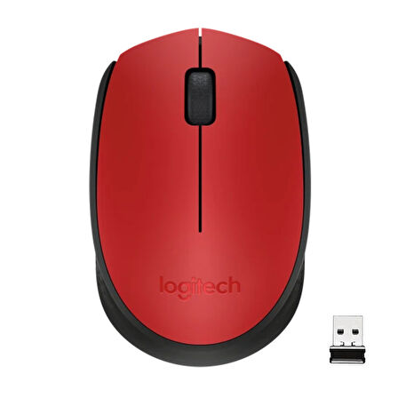 LOGITECH M171 USB KIRMIZI KABLOSUZ MOUSE 