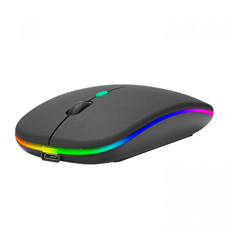 SM-BT11 USB SİYAH 2IN1 BLUETOOTH 2.4GHZ ŞARJ EDİLEBİLİR KABLOSUZ MOUSE 