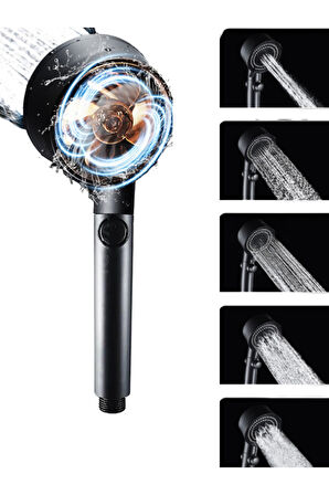 Duş Başlığı Pervaneli Serinletici Tasarım 5 Modlu 