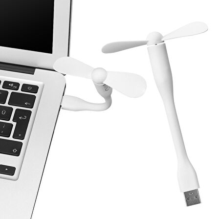 TAŞINABİLİR ESNEK BEYAZ USB MİNİ FAN SL-UF05 