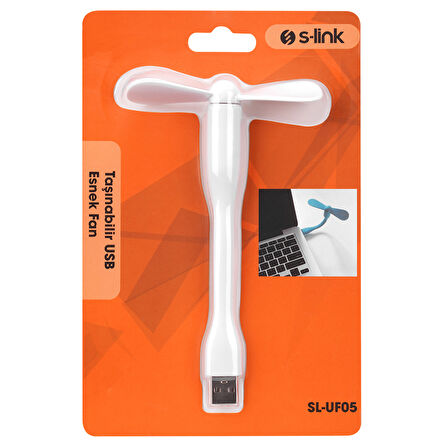TAŞINABİLİR ESNEK BEYAZ USB MİNİ FAN SL-UF05 