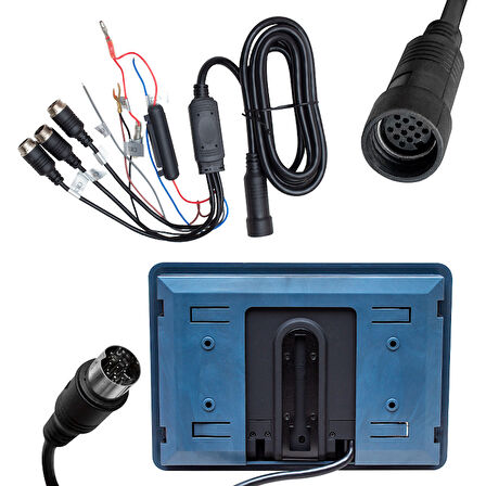 7 12V-24V 3 KANAL AV GİRİŞLİ MONİTÖR 