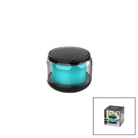 KAVANOZ MODELİ - GÖVDEB LUETOOTH WİRELESS MİNİ HOPARLÖR SPEAKER USB ŞARJLI - IŞIKLI5W 