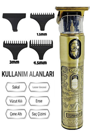 Dijital Göstergeli Saç Sakal Tıraş Makinesi - Sıfıra Yakın - IP-1949 