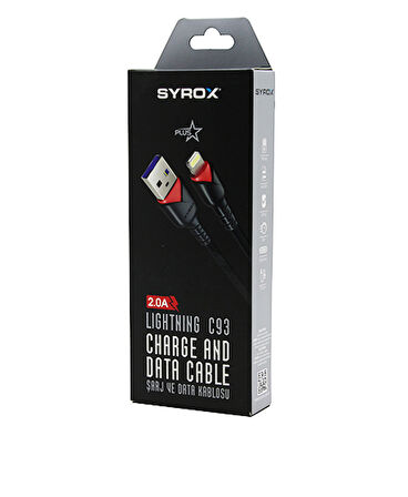 İPHONE USB ÖRGÜLÜ LIGHTNING 2.0A ŞARJ - DATA KABLOSU C93 