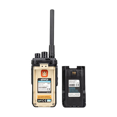 GYQ Q990 8 ANA KANAL TOPLAM 16 KANAL SİYAH PMR EL TELSİZİ (15 KM) TEKLİ 