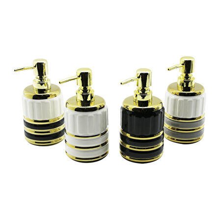 ŞİŞE GOLD KAPAK - BOĞUM SERAMİK SIVI SABUNLUK 7.5X10.5CM 