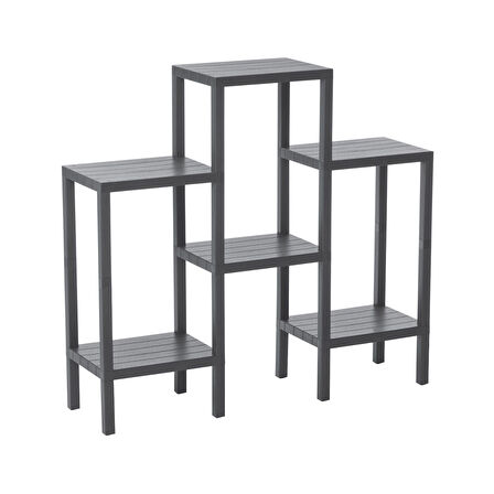 6 RAFLI - GRİ MODÜLER ÜNİTE PLASTİK 108x100x29 cm 