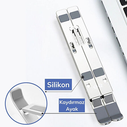 Ayarlanabilir Dizüstü Destek Tabanı Tamamen Katlanabilir Taşınabilir Laptop Yükseltici 