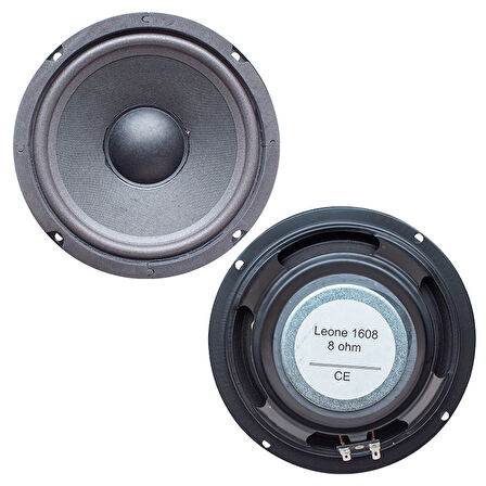 LEONE 1608 16 CM 8 OHM TWEETERSIZ TEKLİ HOPARLÖR (BASS HOPARLÖR) 