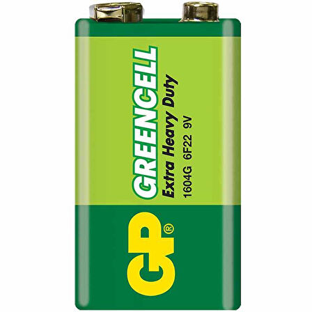GP 1604GLF GREENCELL 9 VOLT BLİSTERLİ PİL TEKLİ FİYAT 
