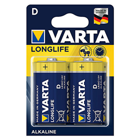 VARTA LONGLIFE POWER ALKALİN BÜYÜK BOY D PİL 2Lİ PAKET FİYAT 