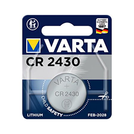 VARTA CR2430 3 VOLT LİTYUM PİL TEKLİ 
