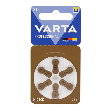 VARTA 312 NO KULAKLIK PİLİ 6LI PAKET 