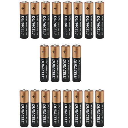 DURACELL LR03/MN2400 1.5V ALKALİN AAA İNCE KALEM PİL 20Lİ KARTELA PAKET FİYAT (2Lİ YIRTMALI) 