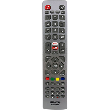 KL RM-L1589 SHARP AQUOS NETFLIX-YOUTUBE TUŞLU LCD-LED UNIVERSAL KUMANDA 