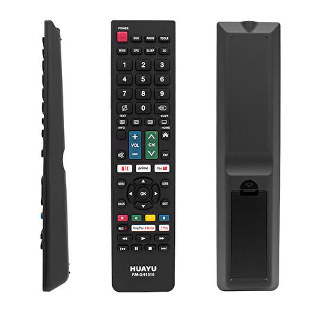 KL RM-SH1516 SHARP NETFLIX- YOUTUBE- PRIME VIDEO TUŞLU UNIVERSAL LCD-LED TV KUMANDA 