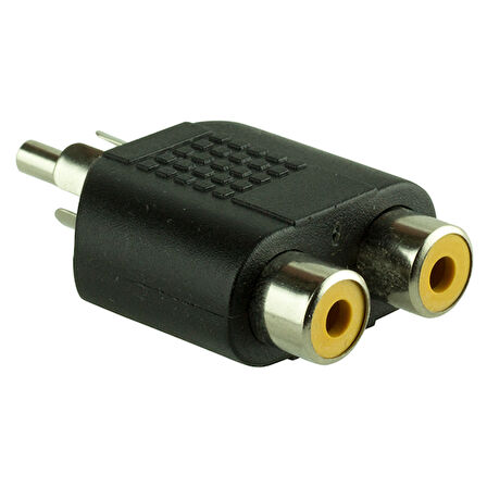 1 RCA ERKEK / 2 RCA DİŞİ ÇEVİRİCİ JACK 