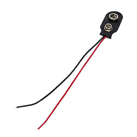 9 VOLT PİL BAŞLIĞI 10 CM KABLOLU  (IC-232) 